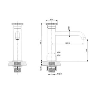 Смеситель для раковины Bronze de Luxe 9009W-R, белый/красный